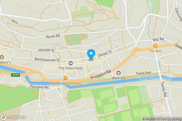 Map location for 89 High Street, Hythe, Kent, CT21 5JH