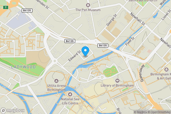 Map location for Flat 51 Qube, 12 Scotland Street, Birmingham, West Midlands B1 2EJ