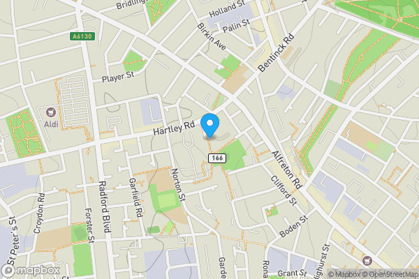 Map location for 19A Denison Court Denison Street, Nottingham, Nottinghamshire, NG7 3PH