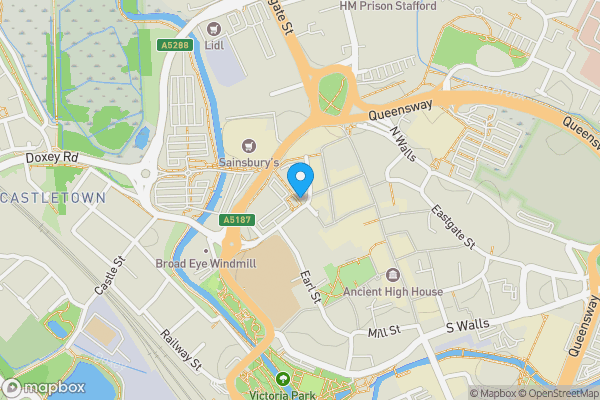 Map location for 2 Mount Street, Stafford, Staffordshire ST16 2DE
