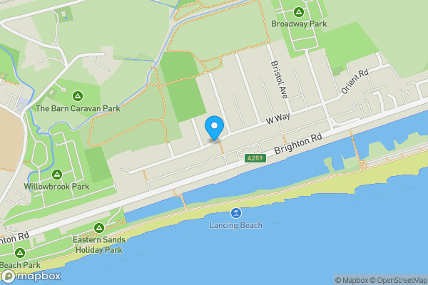 Map location for West Way, LANCING, West Sussex, BN15 8NA