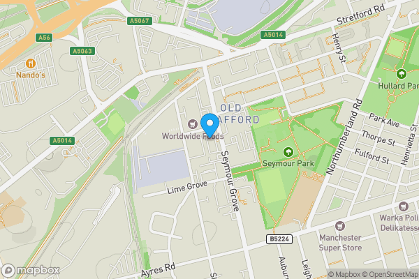 Map location for Apartment 102 Paragon, 48 Seymour Grove, Old Trafford, Manchester, M16