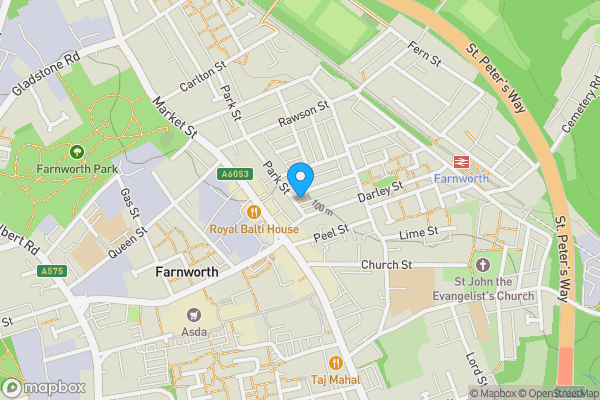 Map location for Weatherfield House, 2 Park Street, Farnworth, Bolton, Lancashire, BL4 7RE