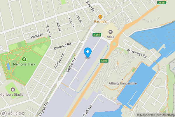 Map location for Units 3 & 4, Siding Road, Fleetwood, Lancashire FY7 6NS