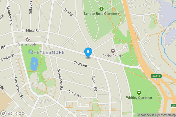 Map location for 238 Daventry Road, Coventry, CV3 5HN