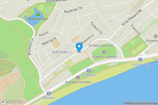 Map location for Bryn Road, Brynmill, Swansea, West Glamorgan, SA2 0AP