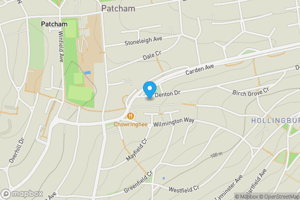Map location for 22 Denton Drive, Patcham, Brighton, BN1 8LS