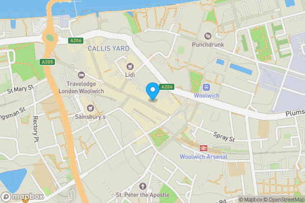 Map location for 34-38 Powis Street, Woolwich, London, SE18 6HZ