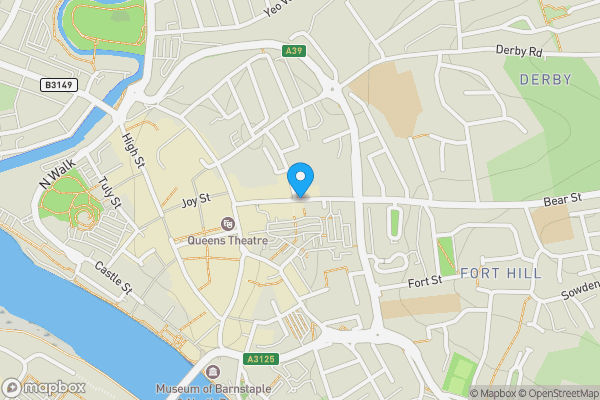 Map location for Elmfield, Bear Street, Barnstaple, Devon, EX32 7DX