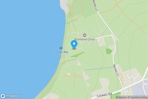 Map location for Brambles Chine, Freshwater, Isle of Wight, PO40 9SZ