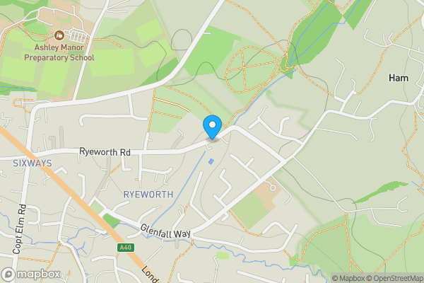 Map location for 100 Ryeworth Road, Charlton Kings, Cheltenham, GL52 6LT