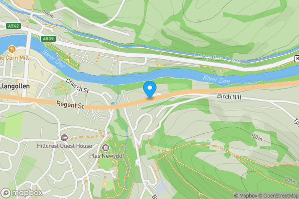 Map location for Queen Street, Llangollen