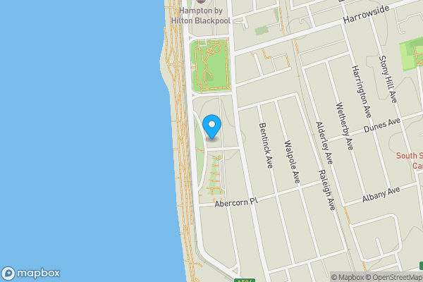 Map location for The New Mayfair Hotel, 673-677 New South Promenade, Blackpool FY4 1RN