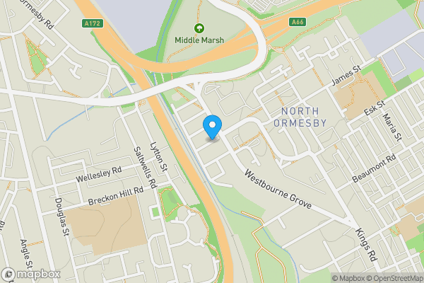 Map location for Basil Street, Middlesbrough, Cleveland, TS3 6DY