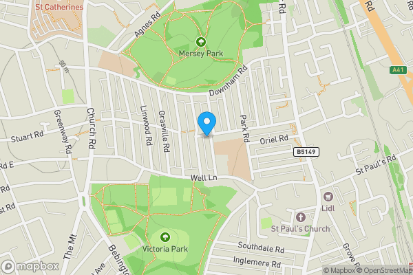 Map location for 41 Mossley Road, Birkenhead, Merseyside, CH42 5PP