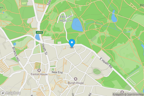 Map location for 11 Squires Mount, Hampstead, London, NW3 1ED