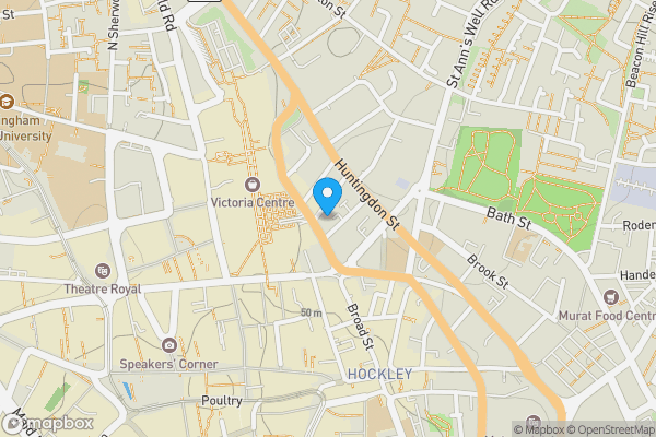 Map location for Flat 127 Avalon Court, Kent Street, Nottingham, Nottinghamshire, NG1 3BW