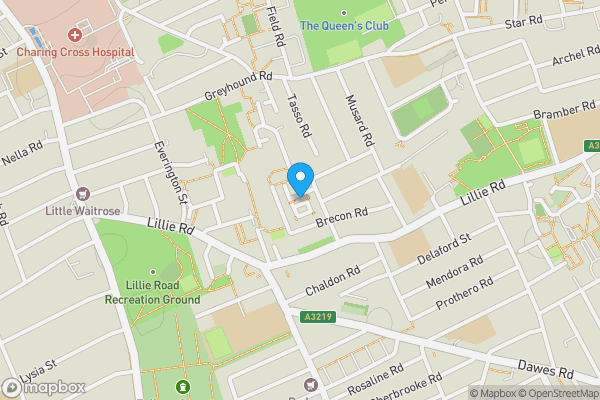 Map location for 50, Lampeter Square, FULHAM, London, W6 8PT