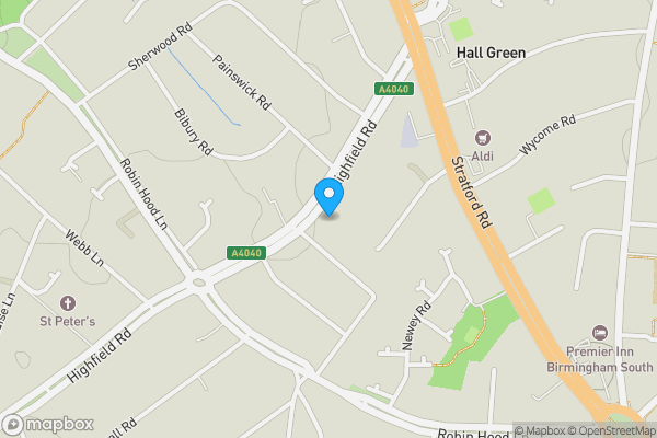 Map location for 112 Highfield Road Hall Green, Birmingham, West Midlands, B28 0HP