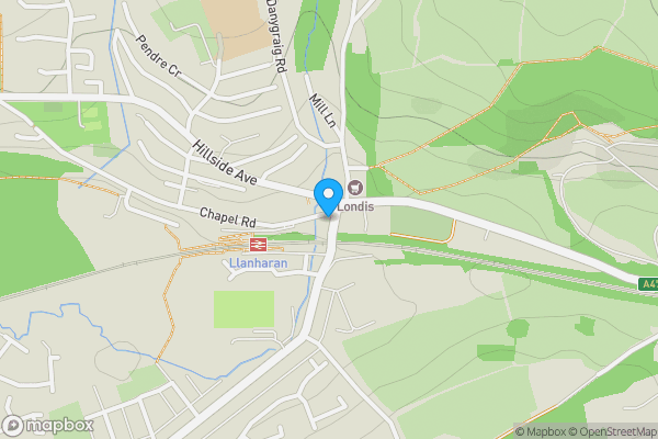 Map location for 2 Chapel Road, Llanharan, Pontyclun, Mid Glamorgan, CF72 9QA