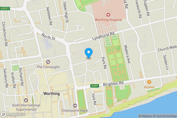 Map location for 49 Warwick Gardens, Worthing, West Sussex BN11 1PF