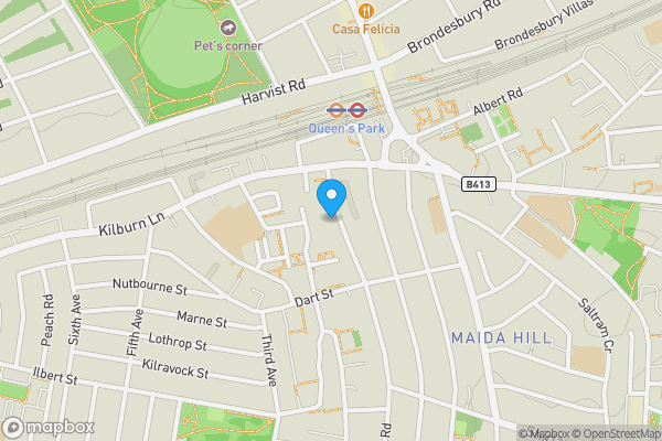 Map location for 194A Bravington Road, Maida Vale, London W9 3AP