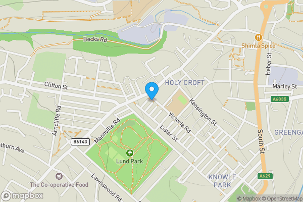 Map location for 87 Victoria Road, Keighley, West Yorkshire, BD21 1JF