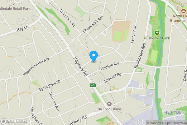 Map location for Flat 4, Woodfield Lodge, Woodfield Avenue, LONDON, London, NW9 6PS