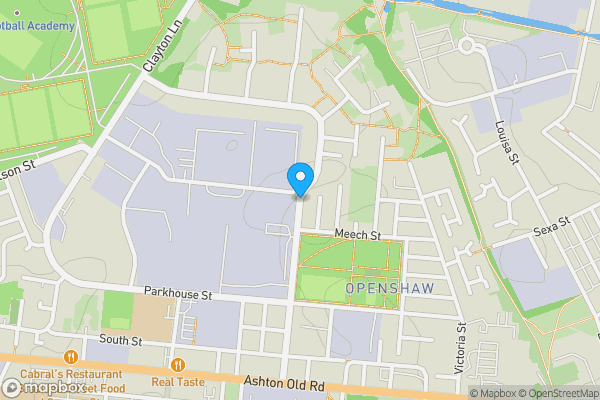 Map location for Greenside Street, MANCHESTER, Lancashire, M11 2GU