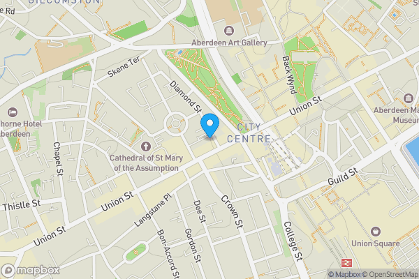 Map location for 152 Union Street, Aberdeen, Aberdeenshire, AB10 1QT