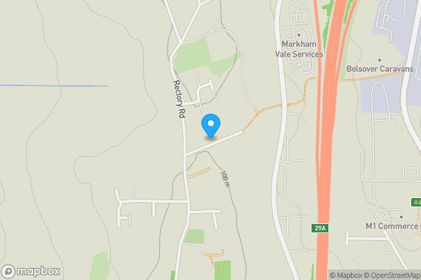 Map location for 14 Robertsons Avenue, Duckmanton, Chesterfield, Derbyshire S44 5JR