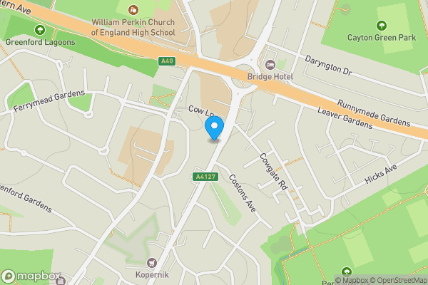 Map location for 459 Greenford Road, Greenford, Middlesex, UB6 8RQ