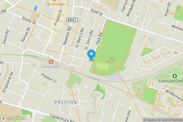 Map location for Park Road, FAVERSHAM, Kent, ME13 8ES