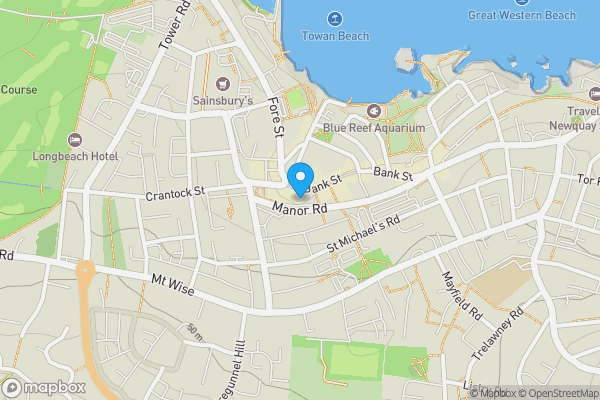 Map location for 8 Bank Street Newquay Cornwall TR7 1JF