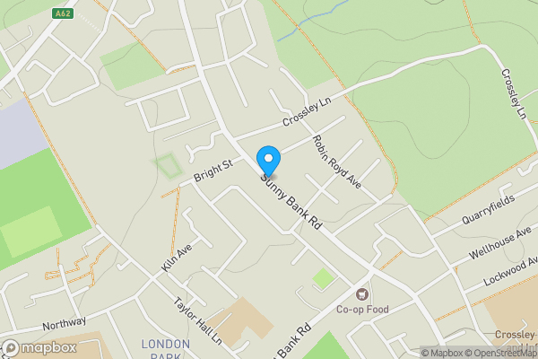 Map location for Sunny Bank Road, West Yorkshire, WF14 0NL