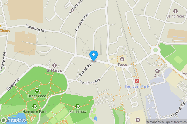 Map location for 8 Brand Road, Eastbourne, East Sussex, BN22 9PX
