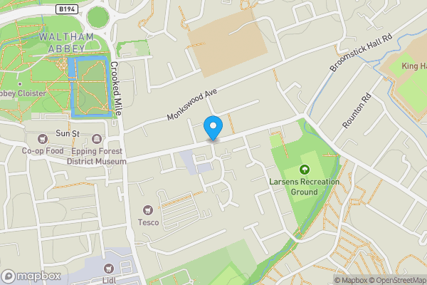 Map location for Land On The South Side Of Farm Hill Road Waltham Abbey EN9 1LH