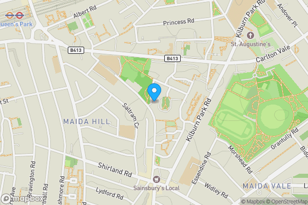 Map location for Flat 51 Dickens House, Malvern Road, Kilburn, London, NW6 5YP