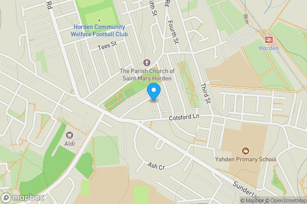 Map location for 116 Seventh Street, Horden, Peterlee SR8 4JQ