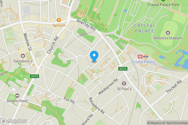 Map location for Land adjacent to, 4, Pleydell Avenue, Crystal Palace, London, SE19 2LP