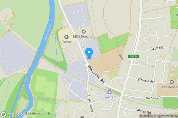 Map location for Flat 4, William House, St. Christopher Court, Evesham, Worcestershire WR11 4LL