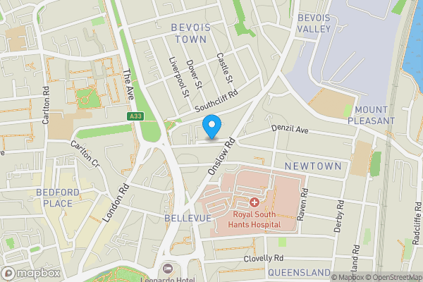 Map location for Cranbury Terrace, Southampton, Hampshire, SO14 0LH