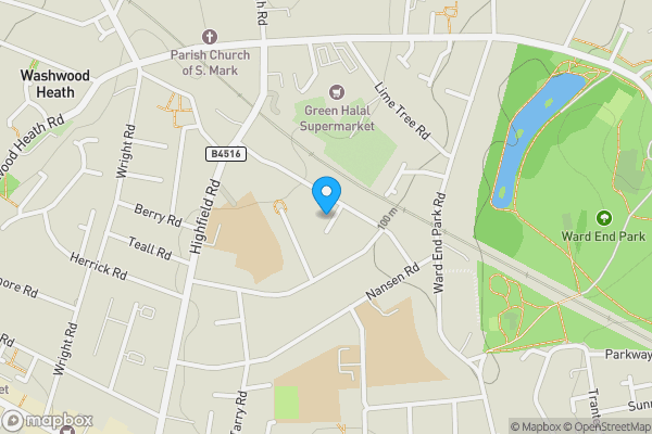 Map location for 7 Mossvale Grove, Saltley, Birmingham, B8 3QJ