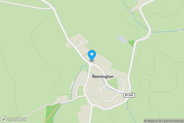 Map location for Cherry Tree House, Rennington Village, Alnwick, Northumberland NE66 3RS