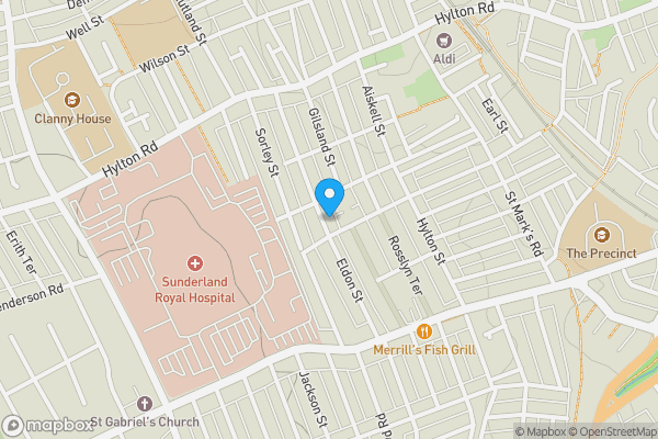 Map location for 7. Brunton Terrace, Sunderland, Tyne and Wear, SR4 7DN