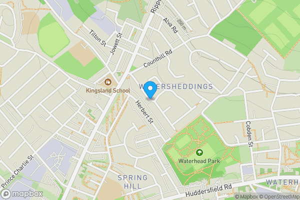 Map location for Land running along Watersheddings Street, Oldham, Greater Manchester OL4 2RF