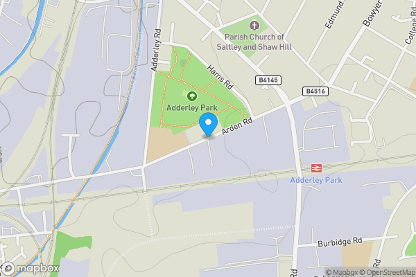 Map location for 74 Arden Road, Saltley, Birmingham, West Midlands, B8 1DY