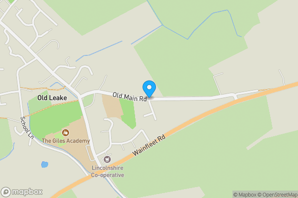Map location for Land on the east side of The Old Farmhouse, Old Main Road, Old Leake, Boston, Lincolnshire PE22 9HR