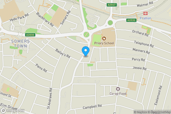 Map location for 98 Victoria Road North, Southsea, Hampshire, PO5 1QE