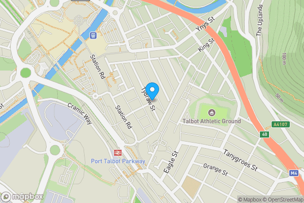 Map location for Flats 5, 8, 9 and 12 Trinity House, Tydraw Street, Port Talbot, SA131BR